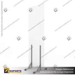 BIOMBO SEPARADOR AMBIENTES PA 10 MM SIN MARCO 70*200 CMS TRANSPARENTE CON TOPES REGULABLES
