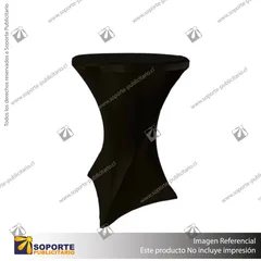 MANTEL SPANDEX MESA BAR/COCTEL REDONDA - NEGRO