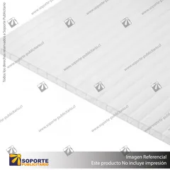 POLICARBONATO ALVEOLAR BLANCO 4 MM - 2.10 X 2.95 MT
