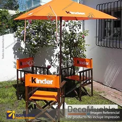 SILLA TIPO DIRECTOR DE MADERA COLOR AMARILLO