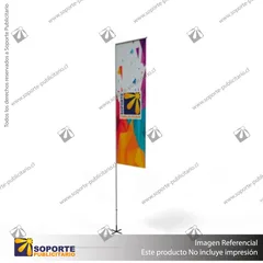 MASTIL RECTO ALUMINIO 520*100 CMS PARA BANDERA PUBLICITARIA