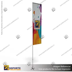 MASTIL RECTO ALUMINIO 420*90 CMS PARA BANDERA PUBLICITARIA