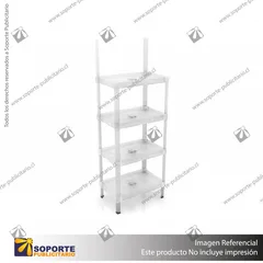 EXHIBIDOR MODULAR PARA PRODUCTOS 40*60 CMS PAYLOADER SISTEMA ENSAMBLE BANDEJA BLANCA (SEMI TRANSPARE