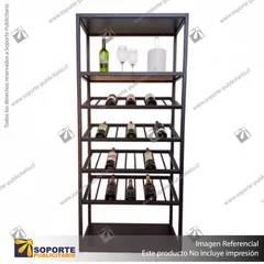 ESTANTE METALICO PARA VINOS CON BOTELLEROS