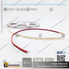CINTA LED 7W 24V 240L BLANCO FRIO 7500K (ROLLO 5 MTS)