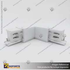 CONECTOR RIEL ENERGIZADO TRIFASICO TIPO L BLANCO