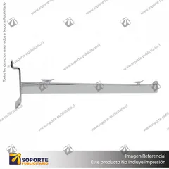 SOPORTE DE REPISA A PANEL RANURADO CON VENTOSAS 30 CM