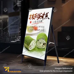 PANEL MENU SLIM BOX PALOMA PUBLICITARIA 600X1200MM NEGRO 220V