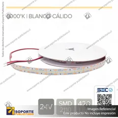 CINTA LED 22W 24V CALIDO ALTO BRILLO (ROLLO 5 MTS)