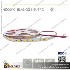 CINTA LED 14.4W 12V 60L NEUTRO (ROLLO 5 MTS)