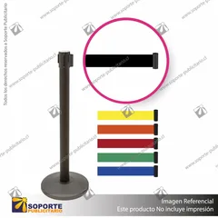 PACK 10 SEPARADORES DE FILA CORPORATIVOS NEGROS CINTA (ELECCION) LOGO EN COLORES