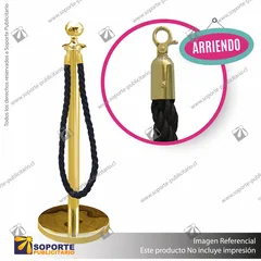 ARRIENDO DIARIO POSTE EMPERADOR DORADO CON CORDON NEGRO