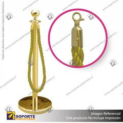 SEPARADOR DE FILAS EMPERADOR DORADO CON CORDON DORADO