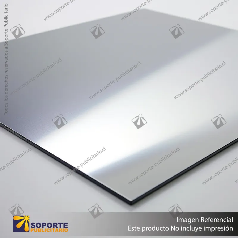 ALUMINIO COMPUESTO EXTERIOR SILVER 4 MM HPCBOND PVDF - 1.22 X 2.44 MT