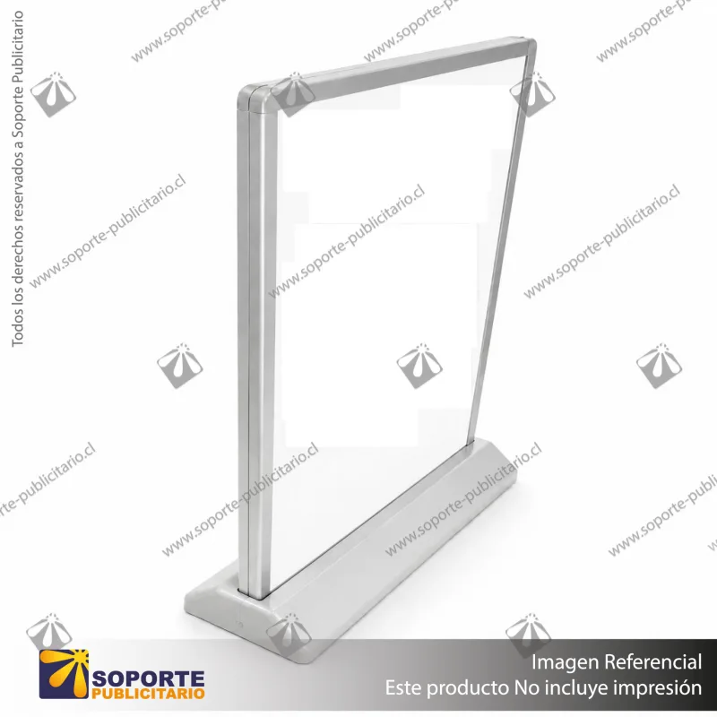 CAJA DE LUZ DOBLE CARA FORMATO A4 (22.5X30.4 CMS) - PLATEADO