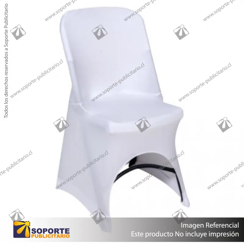 FUNDA PARA SILLA PUBLICITARIA COLOR BLANCO