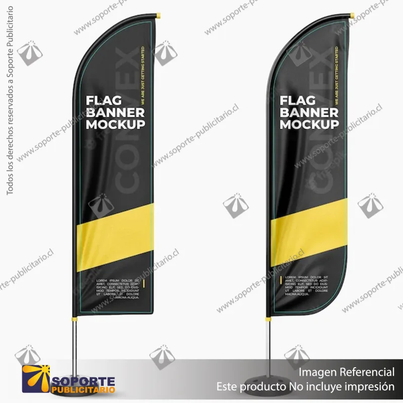 MINI MASTIL CURVO 10.5*32 CMS PARA BANDERA PUBLICITARIA (C40)