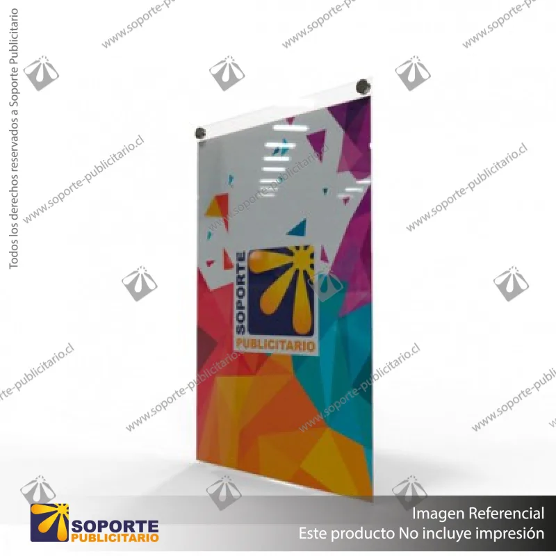 PORTA GRAFICA ACRILICO A5 (14.8*21 CMS) FORMATO MURO VERTICAL 1.7 MM (C12)