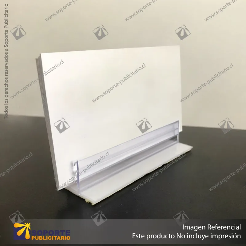 PORTA STOPPER CON ADHESIVO 75*14*25 MM ESPESOR GRAFICA 1-3 MM