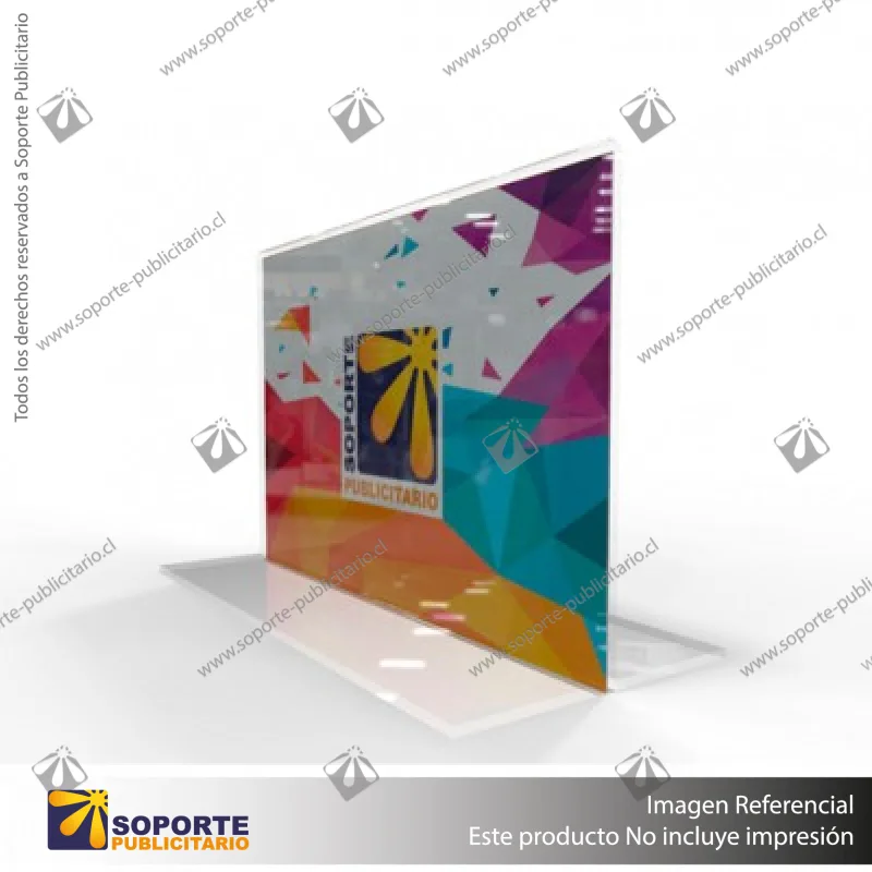 PORTA GRAFICA ACRILICO A4 (21*29.7 CMS) FORMATO T HORIZONTAL 1.7 MM (C12)