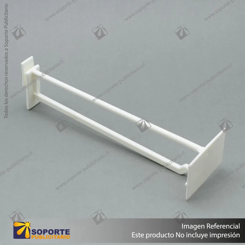 GANCHERA ABS BLANCA DOBLE CON PORTAPRECIO 8 TW8