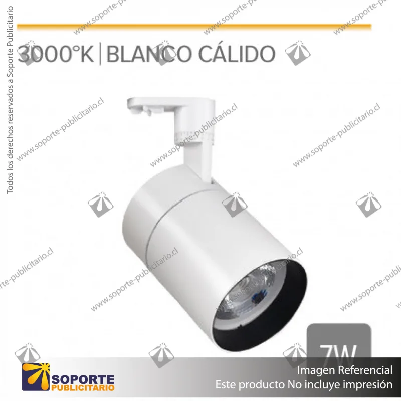 FOCO TRACK LIGHT MONOFASICO BLANCO BREMEN 7W LUZ CALIDA