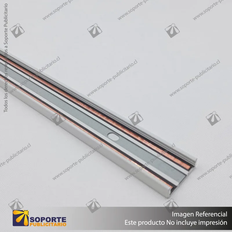 MG27 RIEL MAGNETICO SLIM BLANCO 27X7X3000 MM