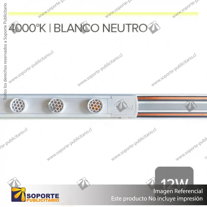 MG27 LUGANO - LAMPARA REJILLA CUERPO BLANCO 12W 540MM NEUTRO 4000K 48V