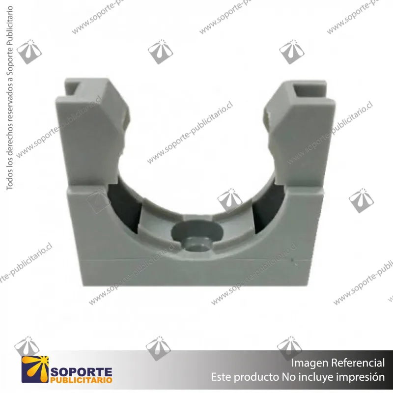 ABRAZADERA PARA TUBO GRIS 28 MM