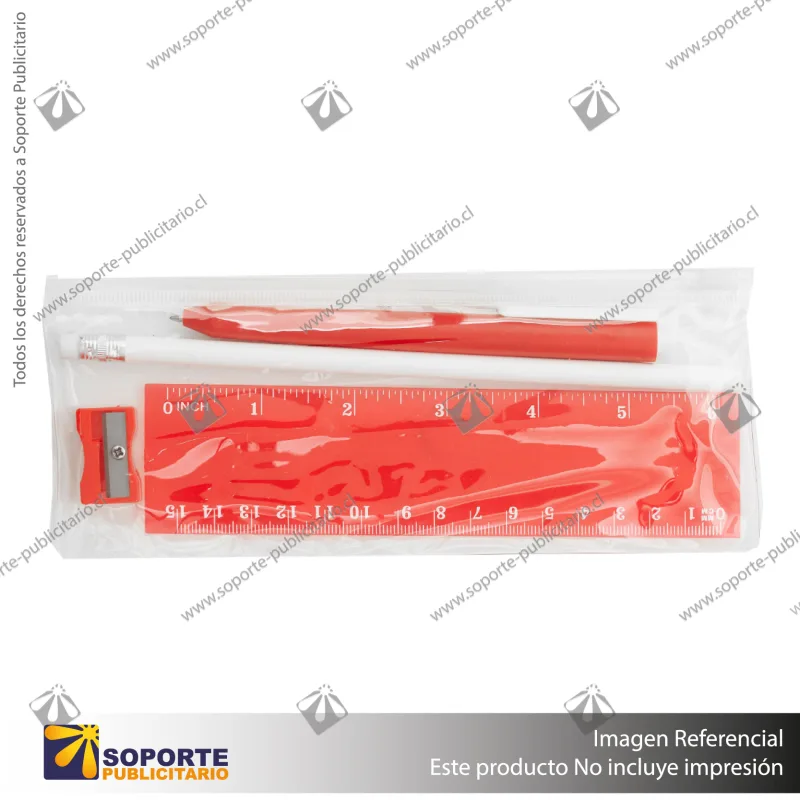 SET STATIONERY VISIBILITY/ROJO/ROJO
