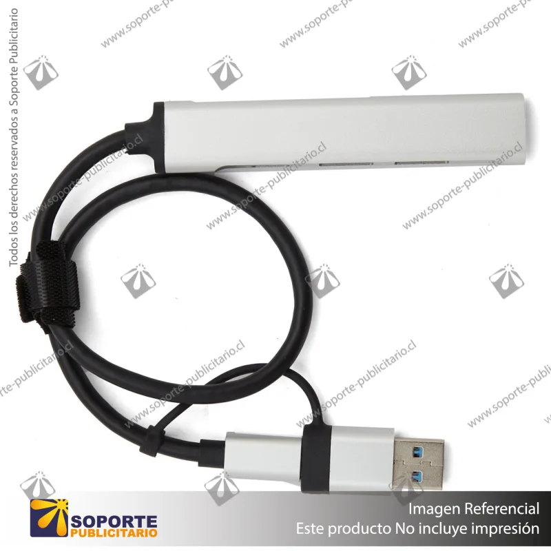 HUB USB-C SLIM/GRIS CLARO/GRIS CLARO