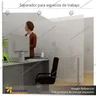 BIOMBO SEPARADOR AMBIENTES PA 10 MM SIN MARCO 105*200 CMS TRANSPARENTE CON TOPES REGULABLES, foto 1