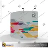 PANEL ARAÑA TEXTIL CURVO DOBLE GRAFICA 5 CUERPOS (350*230 CMS) + CARRO BASICO + FOCOS HALOGENO, foto 2