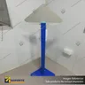 PEDESTAL SANITARIO METALICO DISPENSADOR ALCOHOL GEL MANOS LIBRES BASE TRIANGULAR CON CENEFA, foto 3
