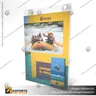 PORTA GRAFICA ACRILICO CON PORTA FOLLETO A3 (29.7*42 CMS) MURO VERTICAL 2 MM + VENTOSAS, foto 1
