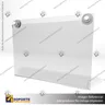 PORTA GRAFICA ACRILICO CON TARJETERO A3 (29.7*42 CMS) MURO HORIZONTAL 2 MM + VENTOSAS, foto 2