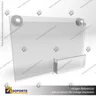 PORTA GRAFICA ACRILICO CON TARJETERO A5 (14.8*21 CMS) MURO HORIZONTAL 2 MM + VENTOSAS, foto 1