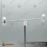 PORTA GRAFICA MINI T EXTENSIBLE MEDIDA AJUSTABLE 19.5*30 A 53 CMS CON PINZAS Y BASE CUADRADA METAL, foto 8