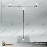 PORTA GRAFICA MINI T EXTENSIBLE MEDIDA AJUSTABLE 19.5*30 A 53 CMS CON PINZAS Y BASE CUADRADA METAL, foto 1