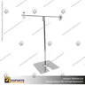 PORTA GRAFICA MINI T EXTENSIBLE MEDIDA AJUSTABLE 19.5*30 A 53 CMS CON PINZAS Y BASE CUADRADA METAL, foto 6