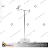 PORTA GRAFICA MINI T EXTENSIBLE MEDIDA AJUSTABLE 19.5*30 A 53 CMS CON PINZAS Y BASE REDONDA DE ABS, foto 1
