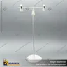 PORTA GRAFICA MINI T EXTENSIBLE MEDIDA AJUSTABLE 19.5*30 A 53 CMS CON PINZAS Y BASE REDONDA DE ABS, foto 2