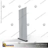 PORTA PENDON ROLLER PRO BASE COLOR ALUMINIO 80*200 CMS (C4), foto 4