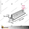 PORTA STOPPER CON ADHESIVO 75*14*25 MM ESPESOR GRAFICA 1-3 MM, foto 8