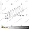 PORTA STOPPER CON ADHESIVO 75*20*25 MM ESPESOR GRAFICA 3-5 MM, foto 3