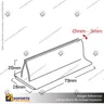 PORTA STOPPER CON ADHESIVO 75*20*28 MM ESPESOR GRAFICA 1-3 MM, foto 8