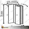 PORTA STOPPER FLEXIBLE CON ADHESIVO 75*20*25 MM ESPESOR GRAFICA 2-3 MM, foto 9