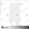 SEPARADOR DE MESON ACRILICO 4 MM 120*58 CMS HORIZONTAL SIN VENTANILLA CON ENSAMBLE ACRILICO, foto 1