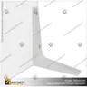 SEPARADOR DE MESON ACRILICO 4 MM 120*58 CMS HORIZONTAL SIN VENTANILLA CON ESCUADRA ABS PARA ARMADO, foto 3