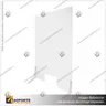 SEPARADOR DE MESON ACRILICO 4 MM 80*58 CMS HORIZONTAL CON VENTANILLA CON ESCUADRA ABS PARA ARMADO, foto 2